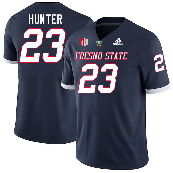 Fresno State Bulldogs #23 Sammie Hunter College Football Jerseys Stitched-Navy